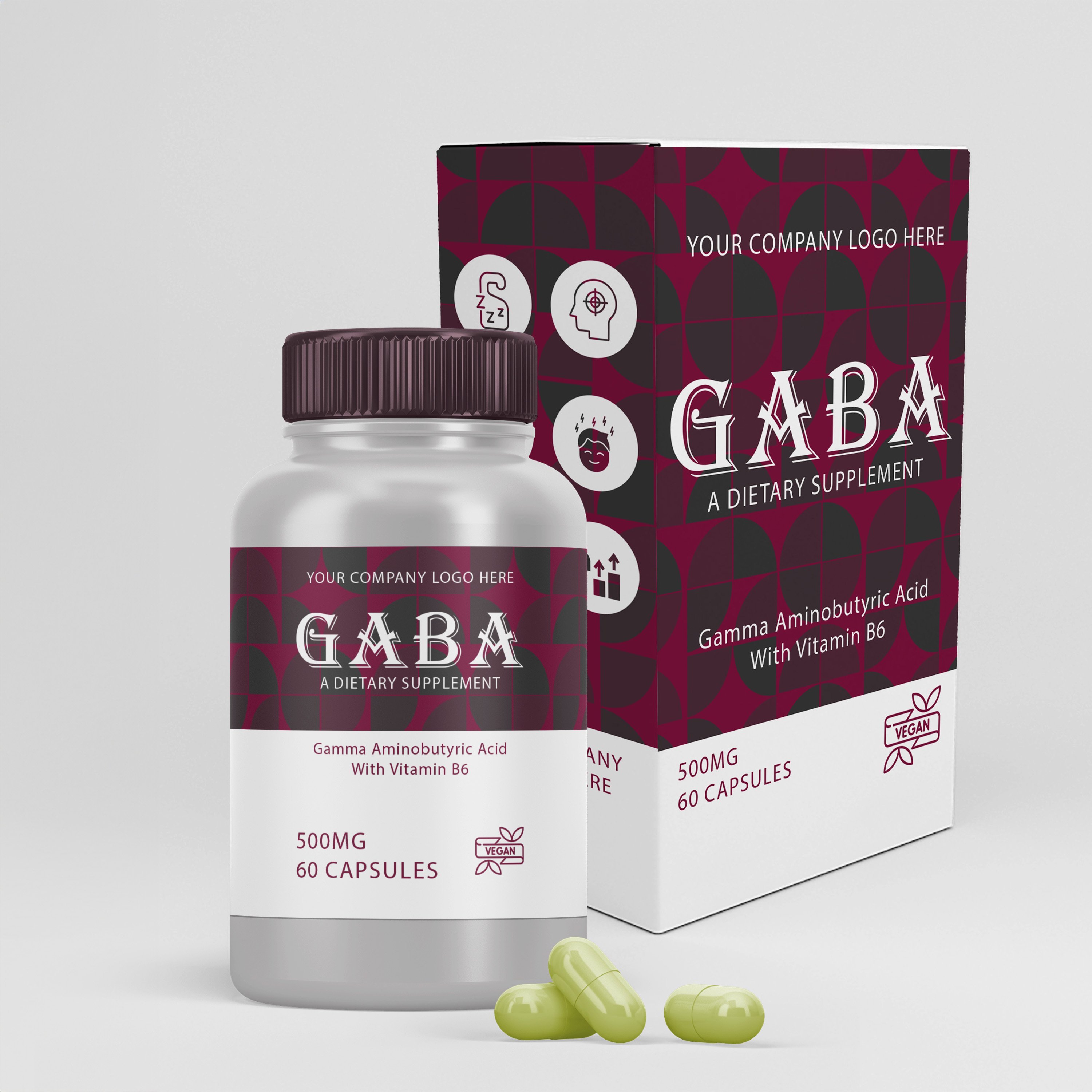 OEM/ODM Amazon hot sale most popular health nutrition GABA for men and women mood support sleep aid Sample & design available