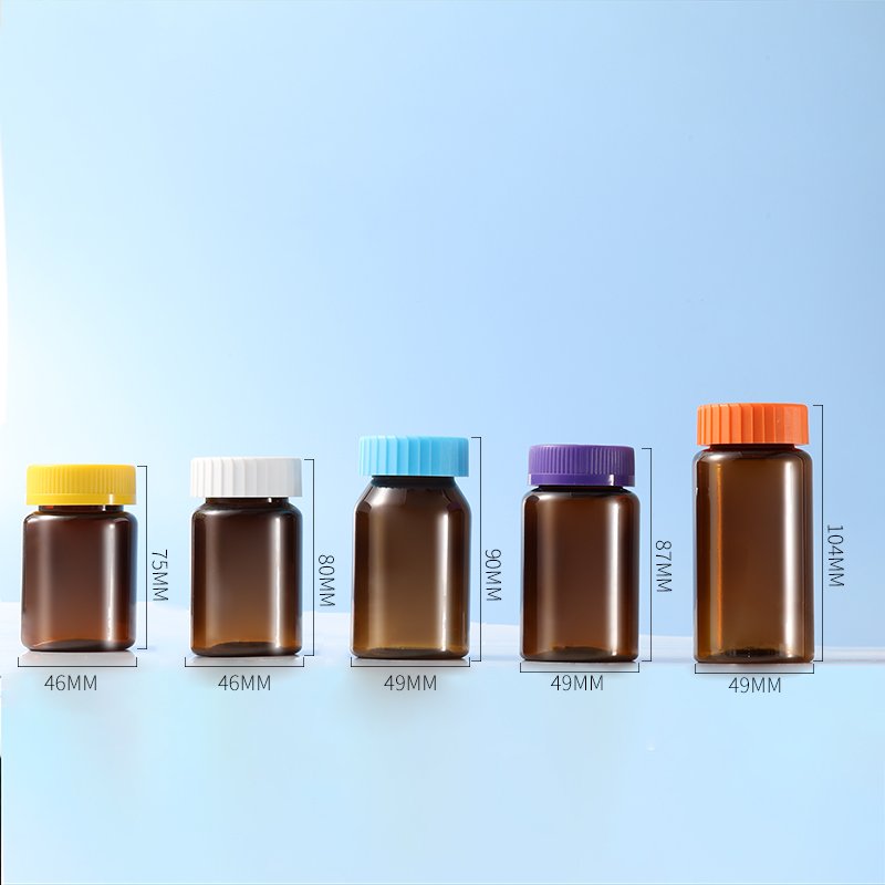 Medicinal Capsule Medicine Bottle with Child Proof Cap for Healthcare Supplement Vitamin Powder Capsule Liquid Bottle