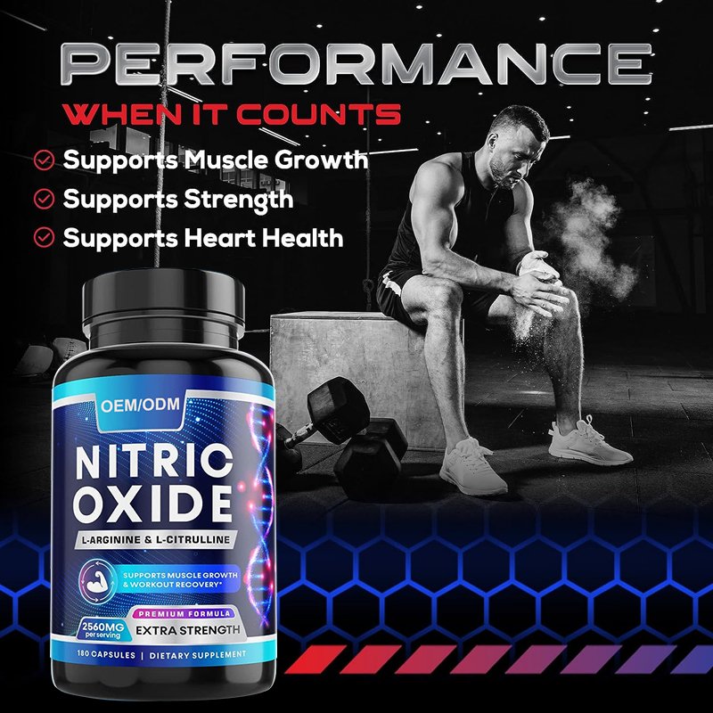 2024 Best Selling Blood Flow Supplement Capsule For Providing Energy Natural Nitri Oxide Booster Supplement Nitric Oxide Capsule