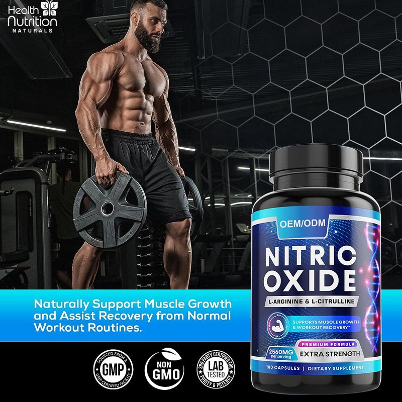 2024 Best Selling Blood Flow Supplement Capsule For Providing Energy Natural Nitri Oxide Booster Supplement Nitric Oxide Capsule