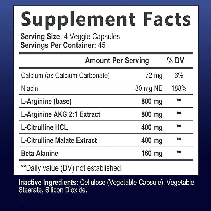 2024 Best Selling Blood Flow Supplement Capsule For Providing Energy Natural Nitri Oxide Booster Supplement Nitric Oxide Capsule