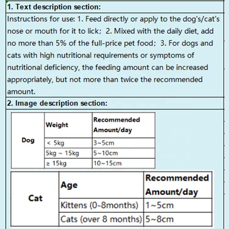 Organic cat dog pet milk joint hair probiotics health care nutrition supplement multi vitamin Paste Pet hair for Royal Canin