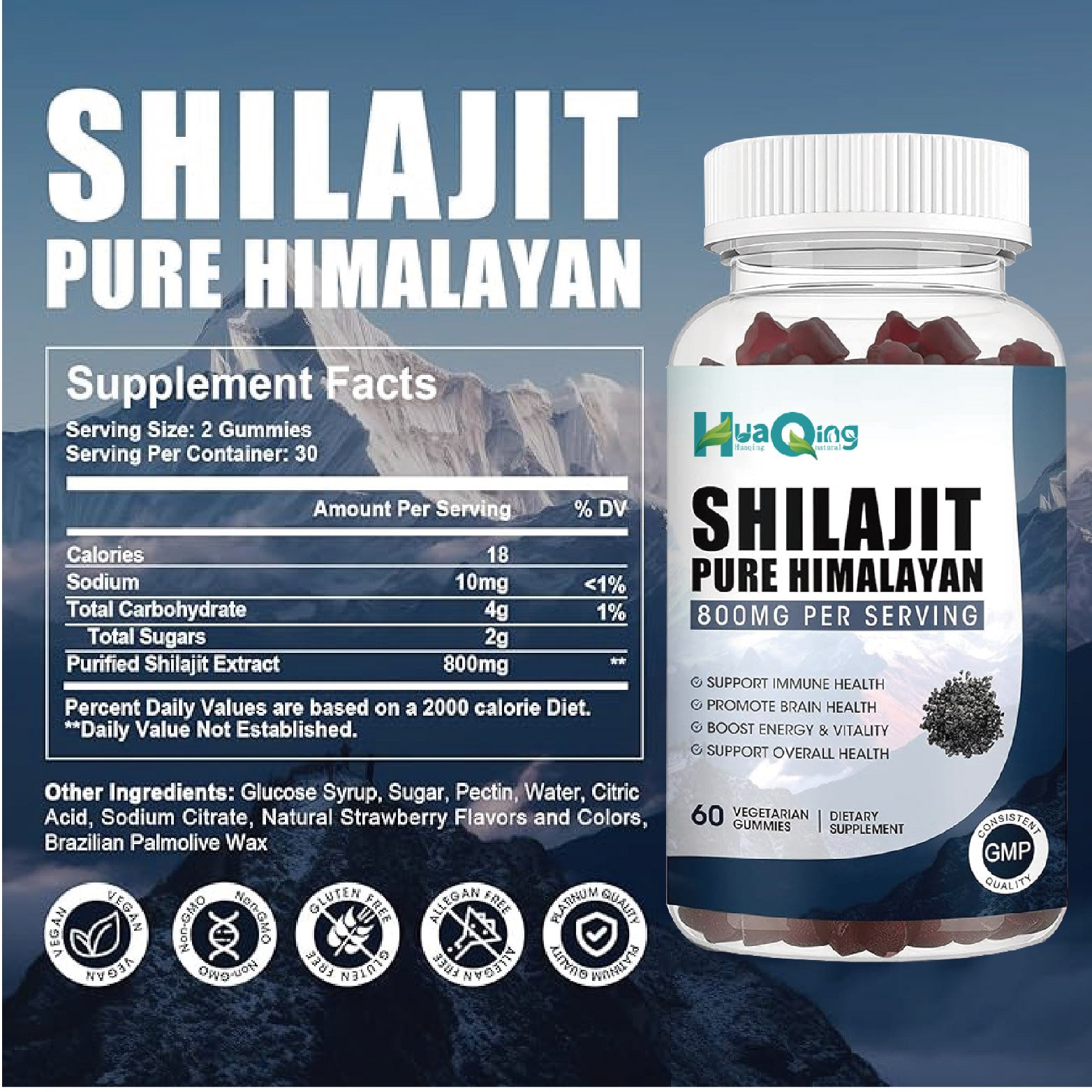 OEM Healthcare Supplements Himalayan Shilajit Extract Resin Shilajit Gummies candy