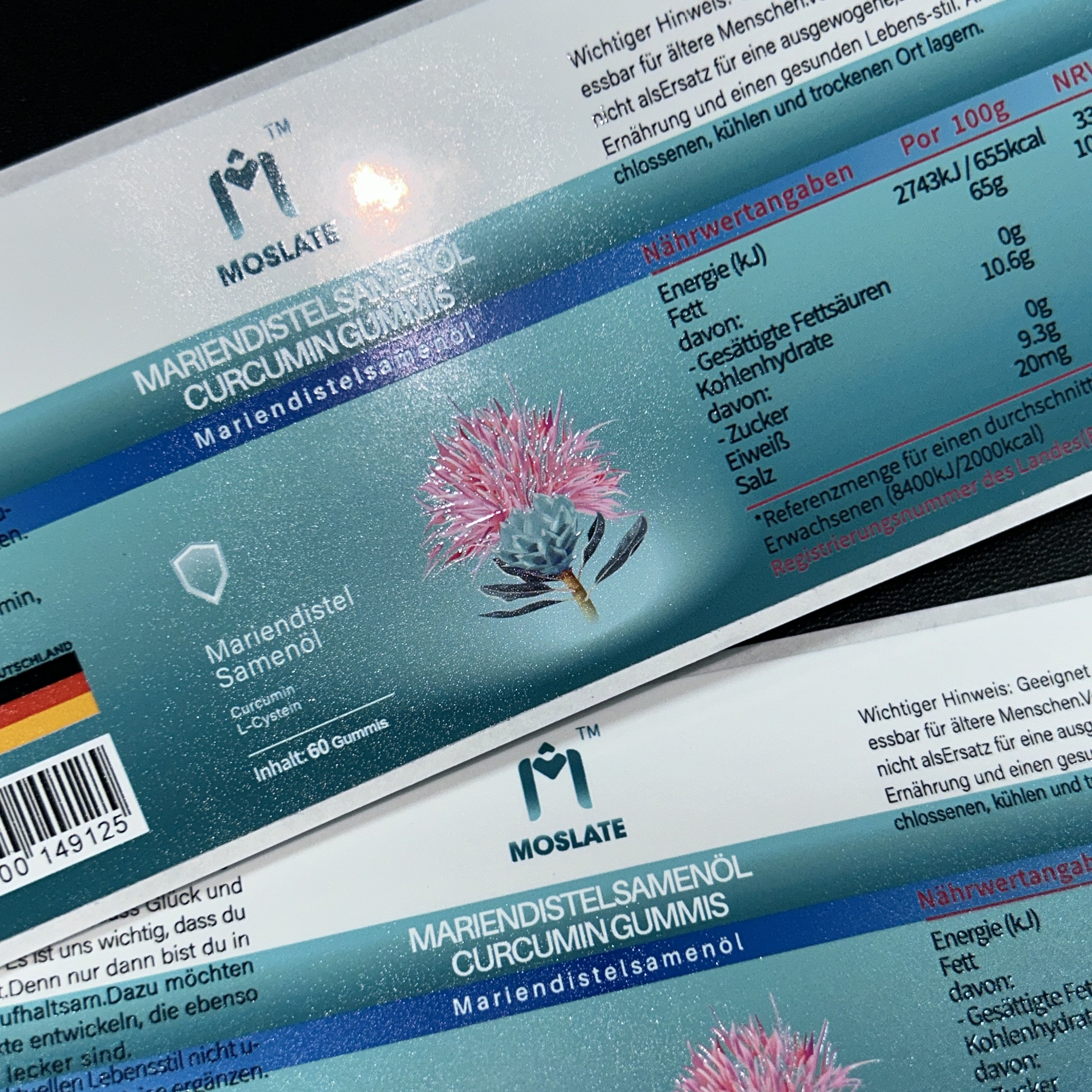 Nutrition Label Custom Product Packaging Stickers Matt Finish Soft Touch Printing Supplement Label For Plastic Bottle
