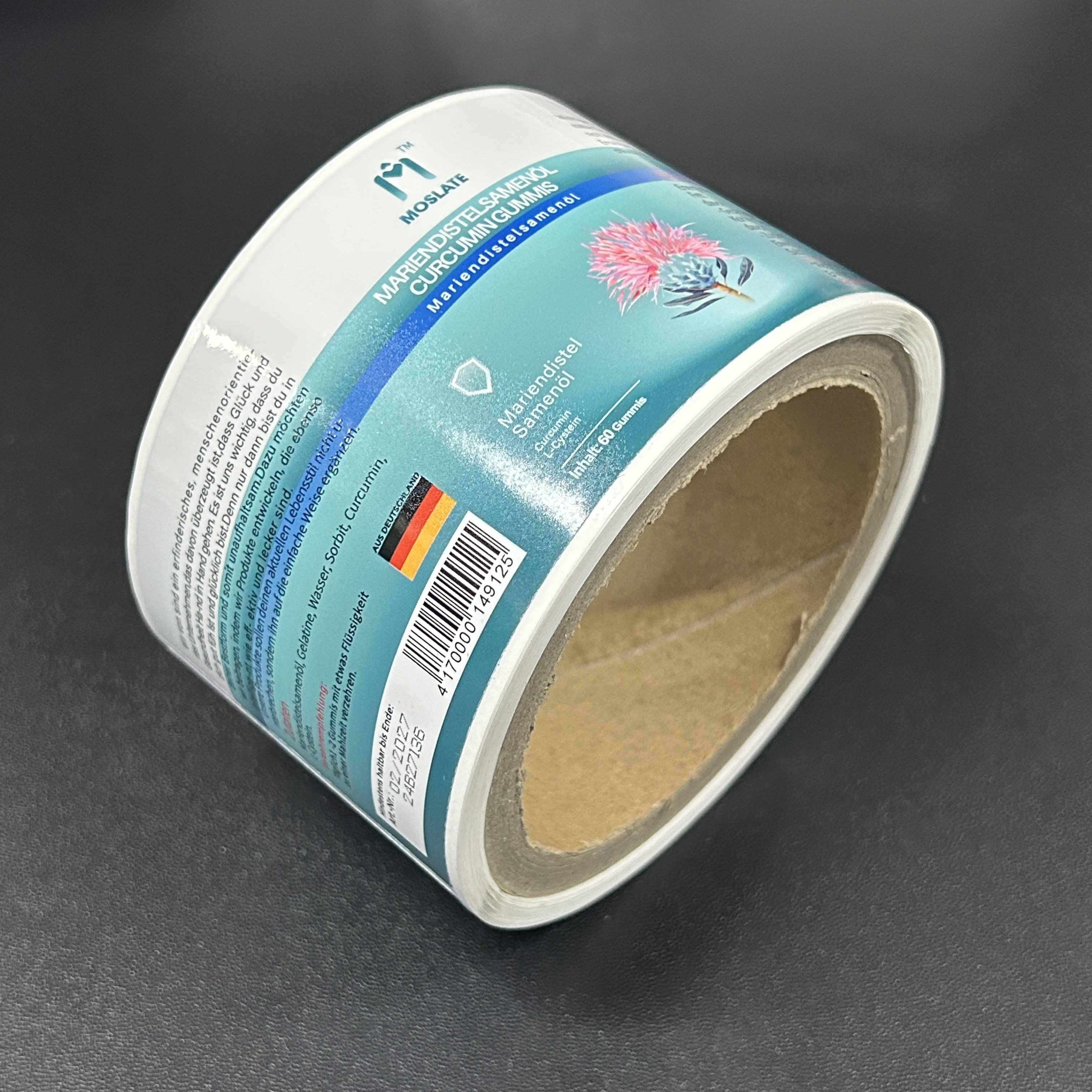 Nutrition Label Custom Product Packaging Stickers Matt Finish Soft Touch Printing Supplement Label For Plastic Bottle