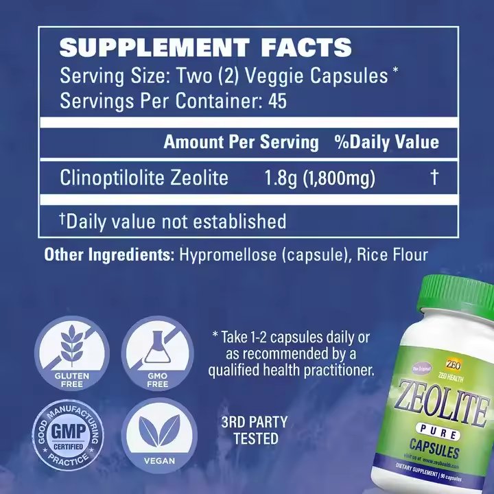 Activated Zeolite Capsules Hot sales capsules healthcare support health strength supplement Activated Zeolite Capsules