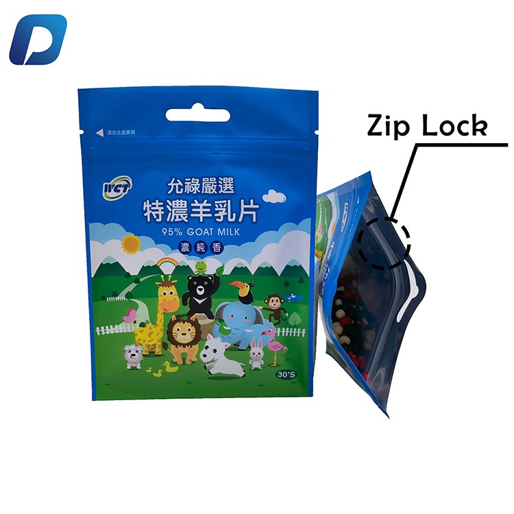 Customised Printed Pill Packaging Pouch with Foil Ziplock for Healthcare Supplements