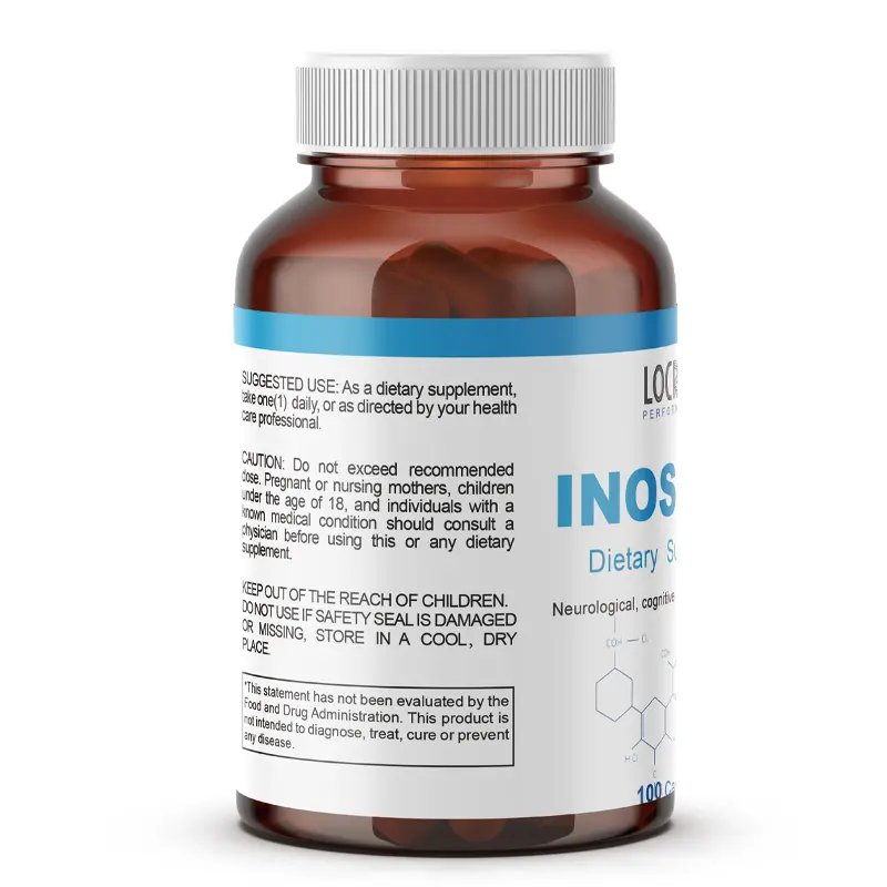 Inositol Hard Capsules Dietary Supplement Support hormone balance Cellulose & gelatin and vegetable stearate for capsules