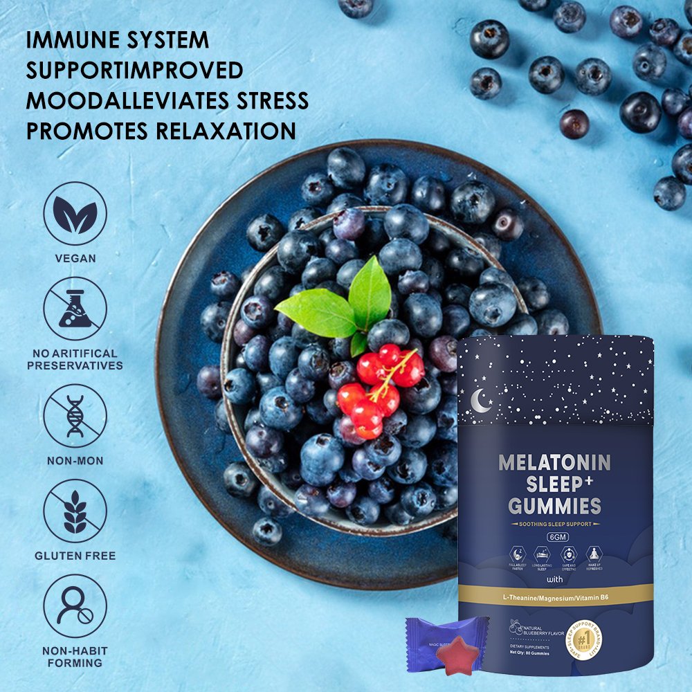 New package GMP Manufacturer Custom Vegan Melatonin for Health Fast Sleeping Deep Gummies candy Supplements
