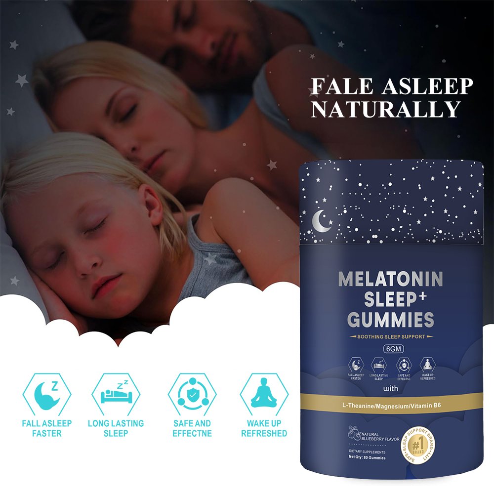 New package GMP Manufacturer Custom Vegan Melatonin for Health Fast Sleeping Deep Gummies candy Supplements