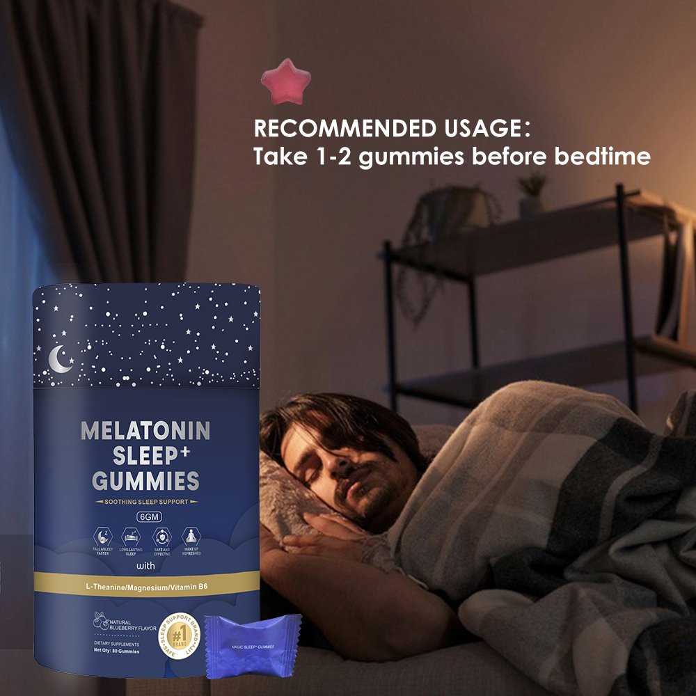 New package GMP Manufacturer Custom Vegan Melatonin for Health Fast Sleeping Deep Gummies candy Supplements