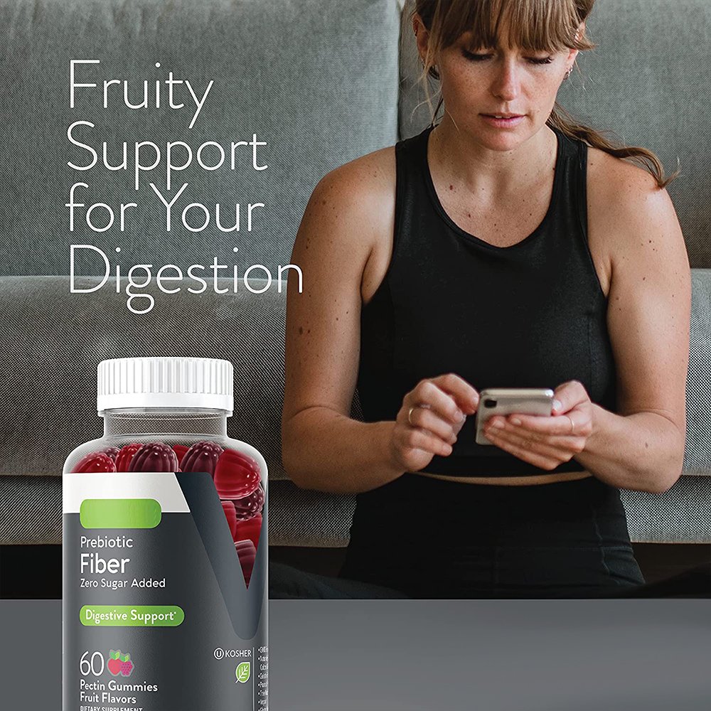 Healthcare Supplement Gummy Candy Stress Relief Multivitamin Sugar Free Prebiotic Fiber Gummies