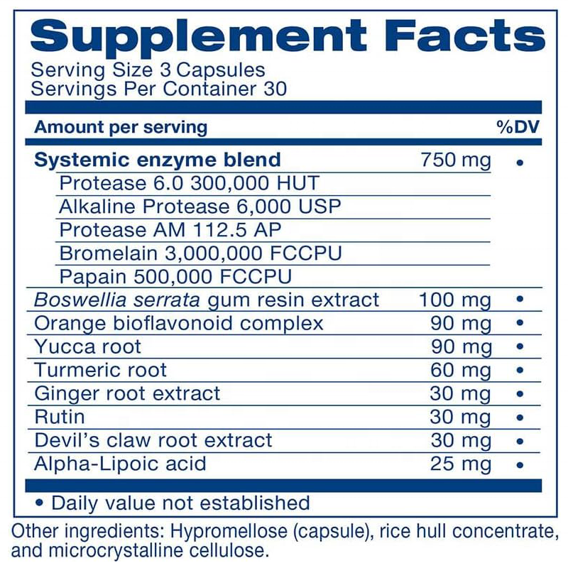 OEM Natural Healthy Immune Joint Support Supplement Proteolytic Enzymes Capsules for Maximum Back Support