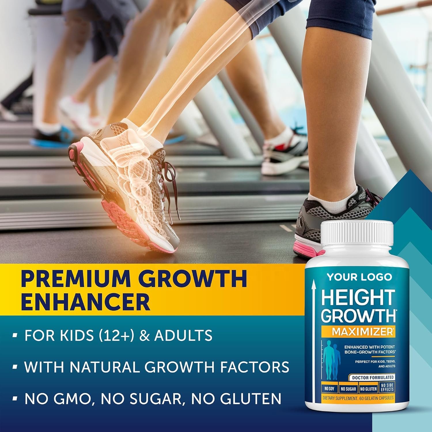 Private Label High Quality Height growth capsule for Body Height Increase Growth and development health food supplement