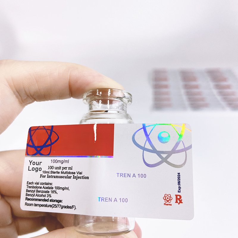 10 Vials 3ml 2ml Small Medicine Packaging Steroid Sets Hologram Pharma Label Stickers For Healthcare Supplement