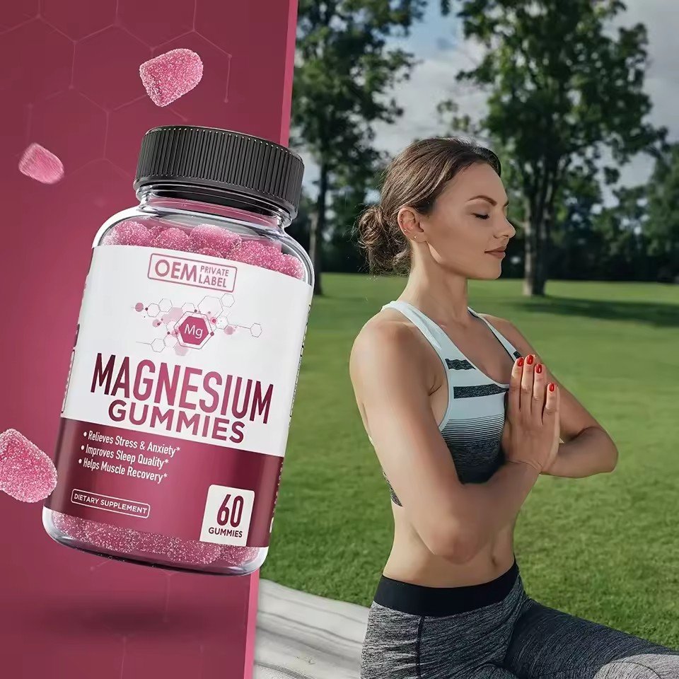 Sleeping Bear Gummies OEM Magnesium Glycinate Vitamin and Healthcare Supplement for Cramp Relaxation