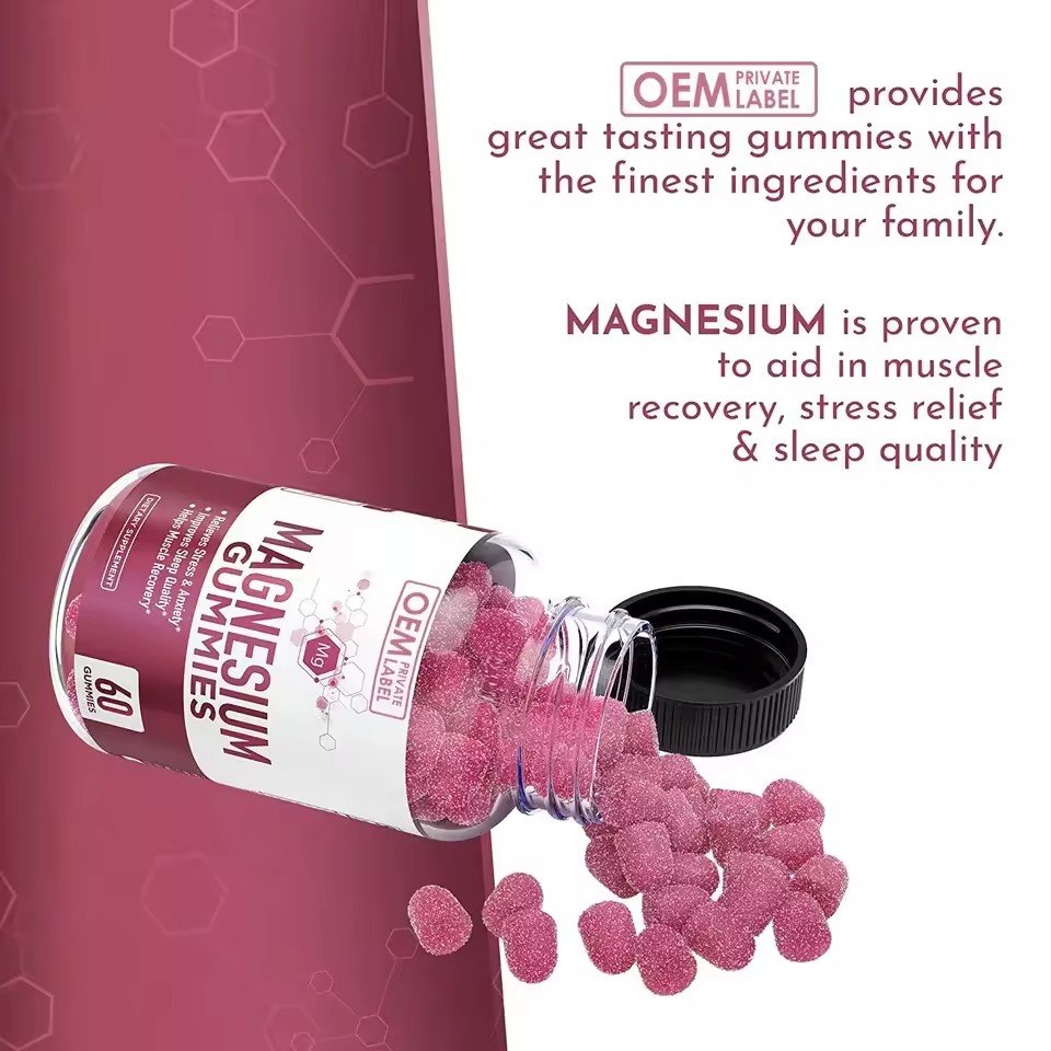 Sleeping Bear Gummies OEM Magnesium Glycinate Vitamin and Healthcare Supplement for Cramp Relaxation