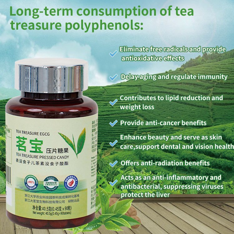 Best Price EGCG Tea Polyphenol Tablet Candy Delivers Antioxidant Benefits while Enhancing Dental and Vision Wellness
