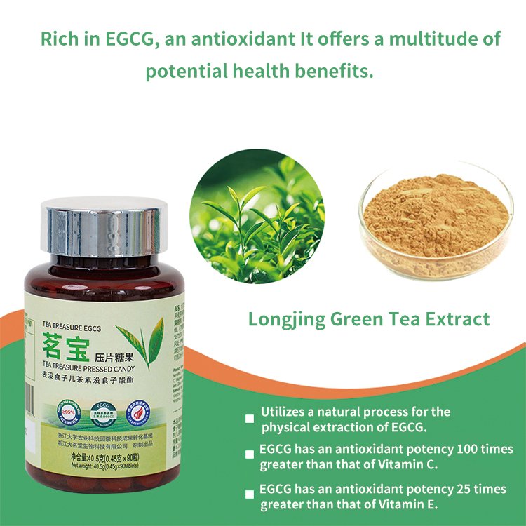 Best Price EGCG Tea Polyphenol Tablet Candy Delivers Antioxidant Benefits while Enhancing Dental and Vision Wellness