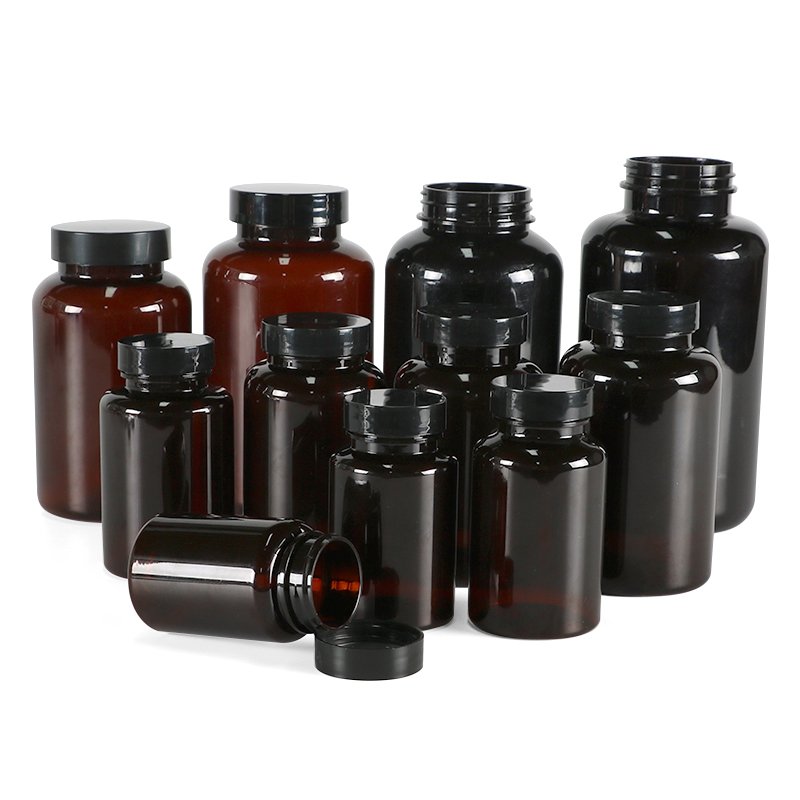 Custom Biodegradable packaging PET Plastic Bottle for pill bottle gummy vitamins Healthcare Supplement container