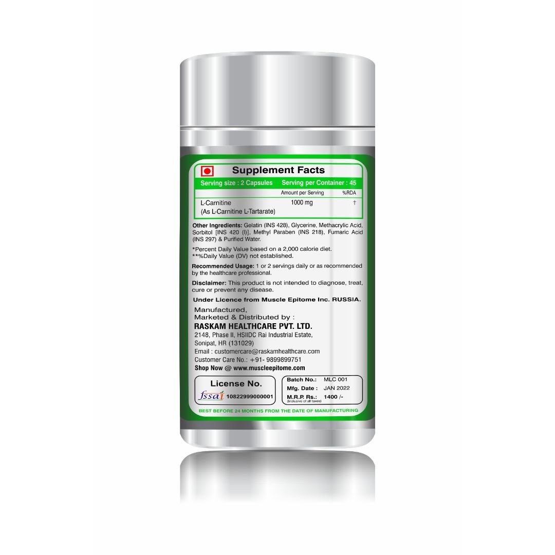 Healthcare Supplement Best Selling L-Carnitine Capsules Dietary Supplement for Enhance Performance Available at Bulk Price
