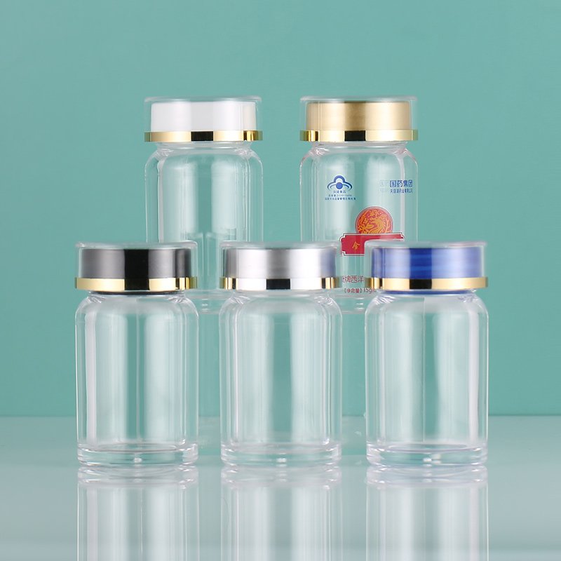 CUSTOM DESIGN Plastic Bottle for Supplement Bottle Pill Gummy Vitamins Healthcare Supplement Container Biodegradable Packaging