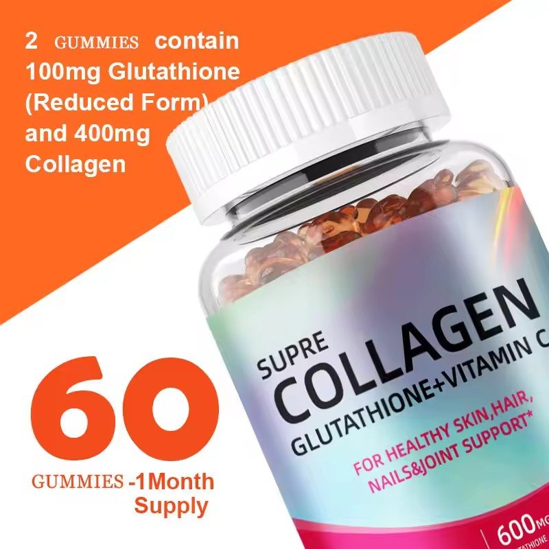 Private Labels Organic Vegan Collagen Biotin Gummies OEM High Quality Beauty Skin Care Hair Healthcare Supplements