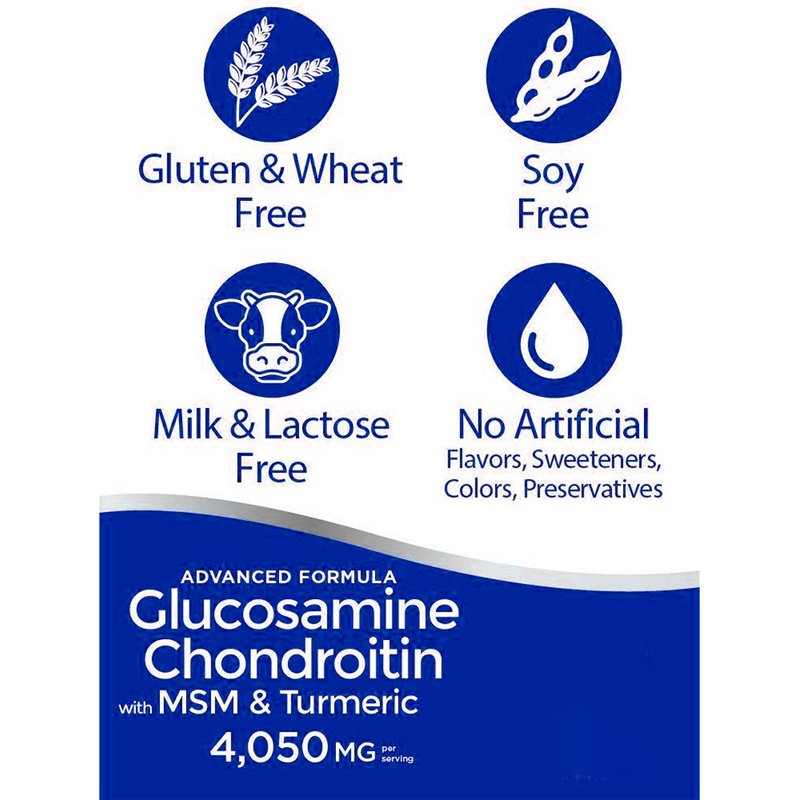 Glucosamine Chondroitin Capsules MSM Turmeric Supplement for Joint Support and Bone Health