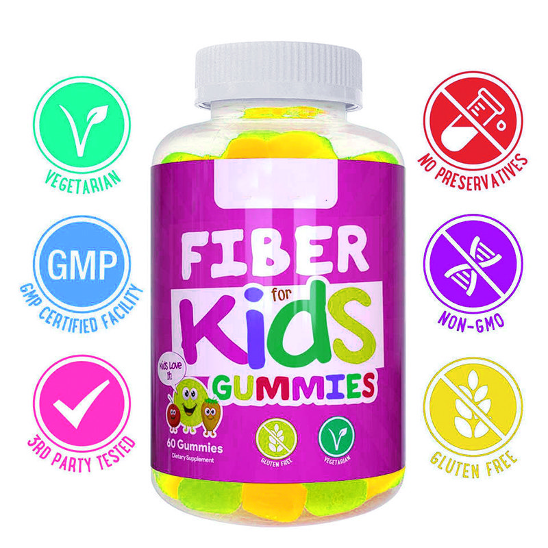 OEM/ODM Healthcare Supplement Excellent Source Healthy Gut Support Immunity Chicory Root Probiotic Fiber Gummy