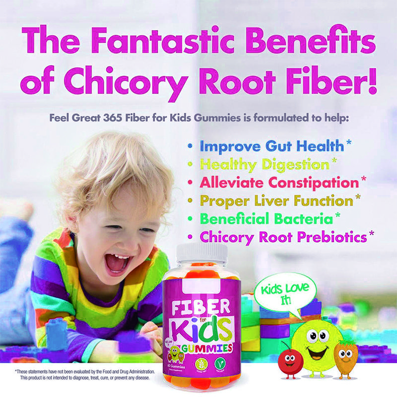 OEM/ODM Healthcare Supplement Excellent Source Healthy Gut Support Immunity Chicory Root Probiotic Fiber Gummy