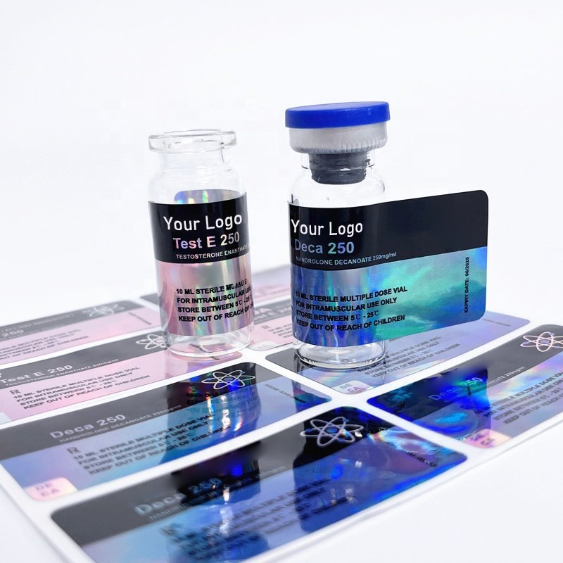 10 Vials 3ml 2ml Small Medicine Packaging Steroid Sets Hologram Pharma Label Stickers For Healthcare Supplement