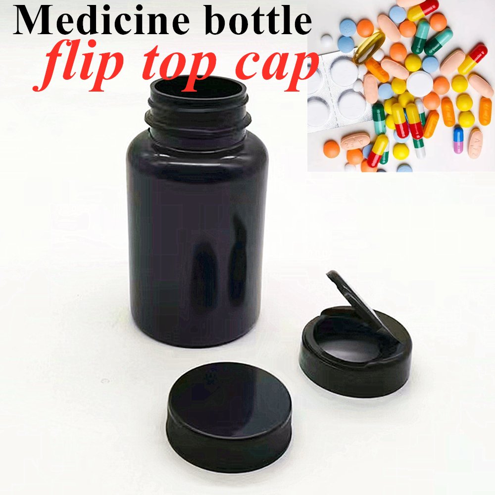 Wholesale cheap 100ml 120ml 150ml 200ml OEM white black clear wide mouth vitamin tablet capsule PET plastic medicine bottle