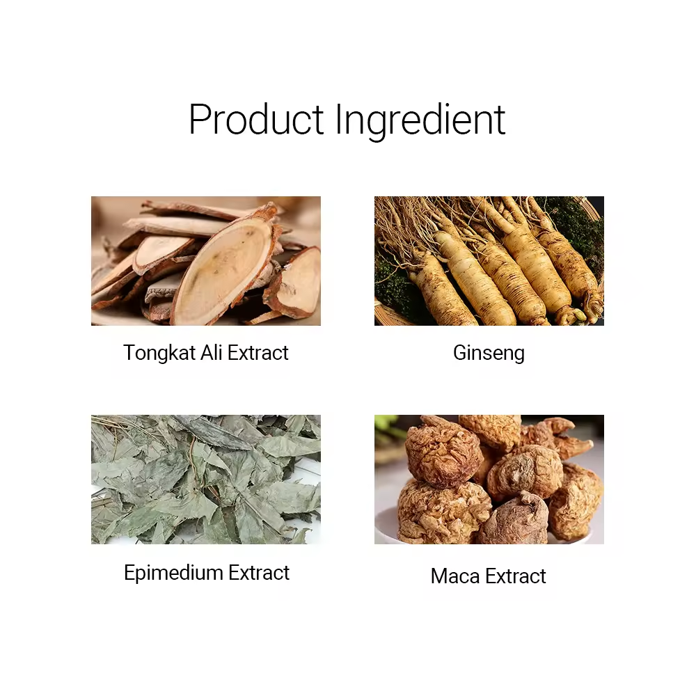 Healthcare Supplement Male Power Drink Tongkat Ali Energy Herbal Healthy Instant Black Maca Reishi Coffee