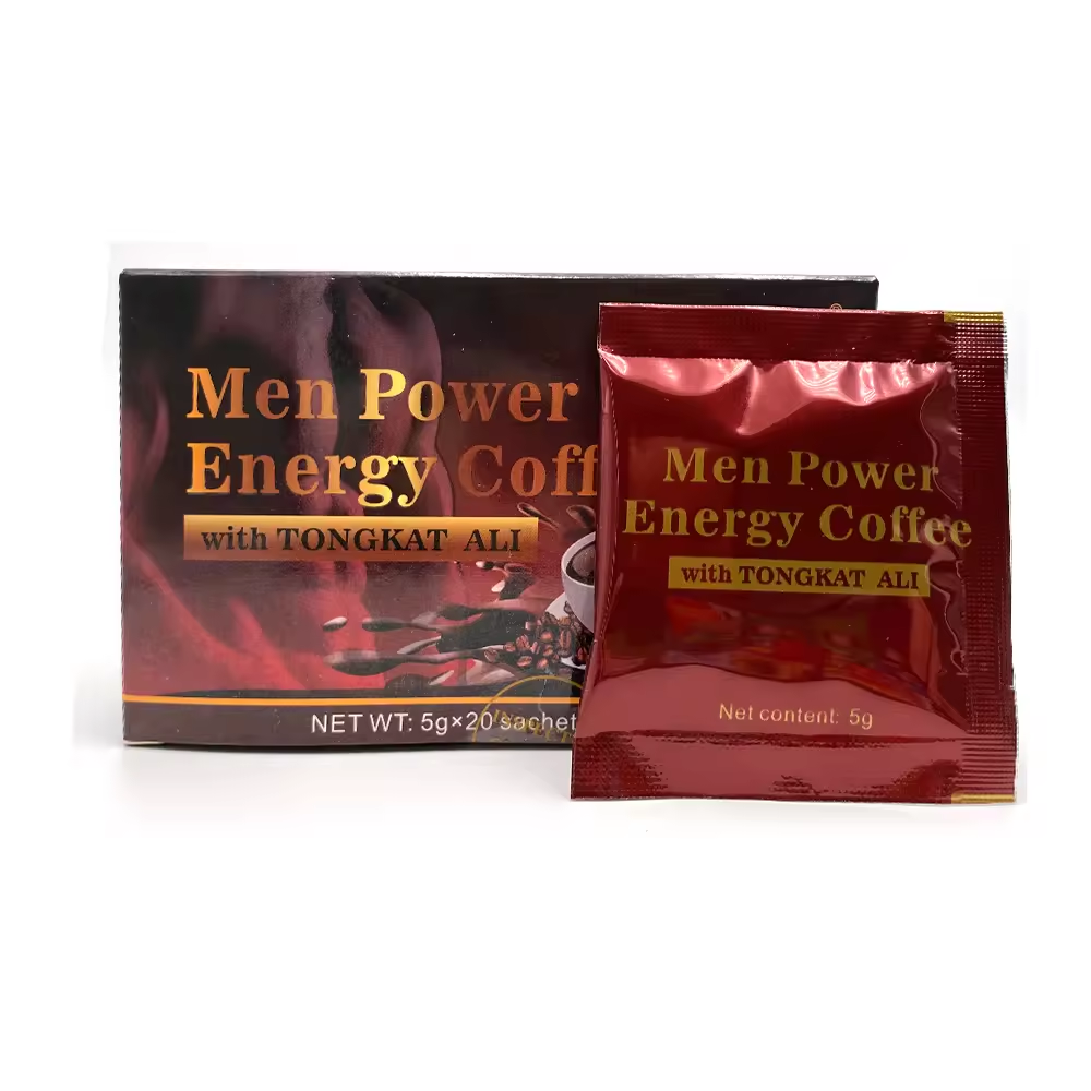 Healthcare Supplement Male Power Drink Tongkat Ali Energy Herbal Healthy Instant Black Maca Reishi Coffee