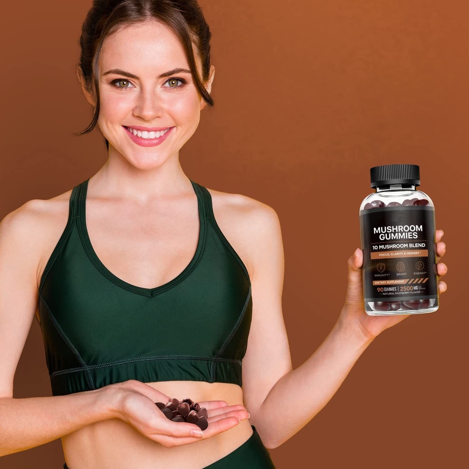 OEM Private Label Mushroom Gummies Organic Lions Mane Mushroom Gummies Organic Nootropic Brain Supplement Gummy