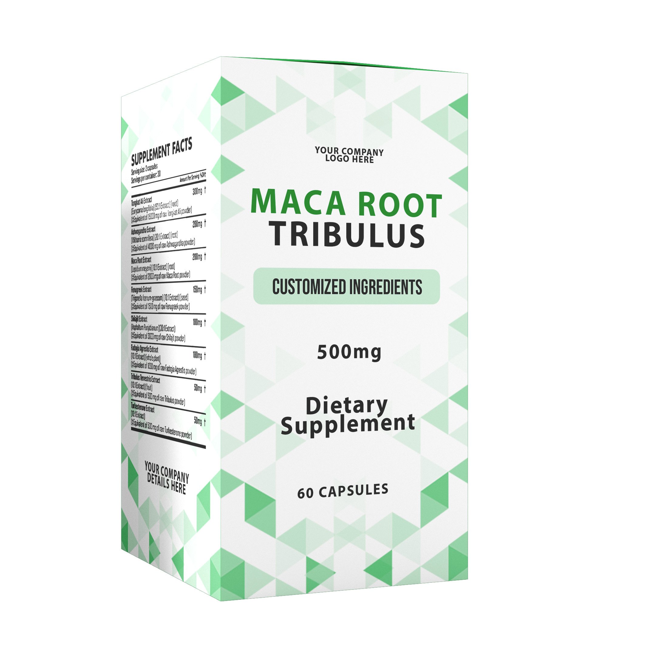 100% pure organic Tribulus Terrestris with Maca Capsules Ideal for bulk buyers seeking premium plant extract herbal supplements