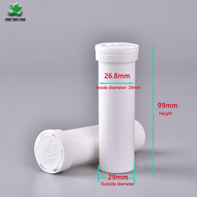 Effervescent Tubes and Desiccant for Packaging Electrolytes Vitamin B Healthcare Supplement Container Cheap Plastic PE Medicine