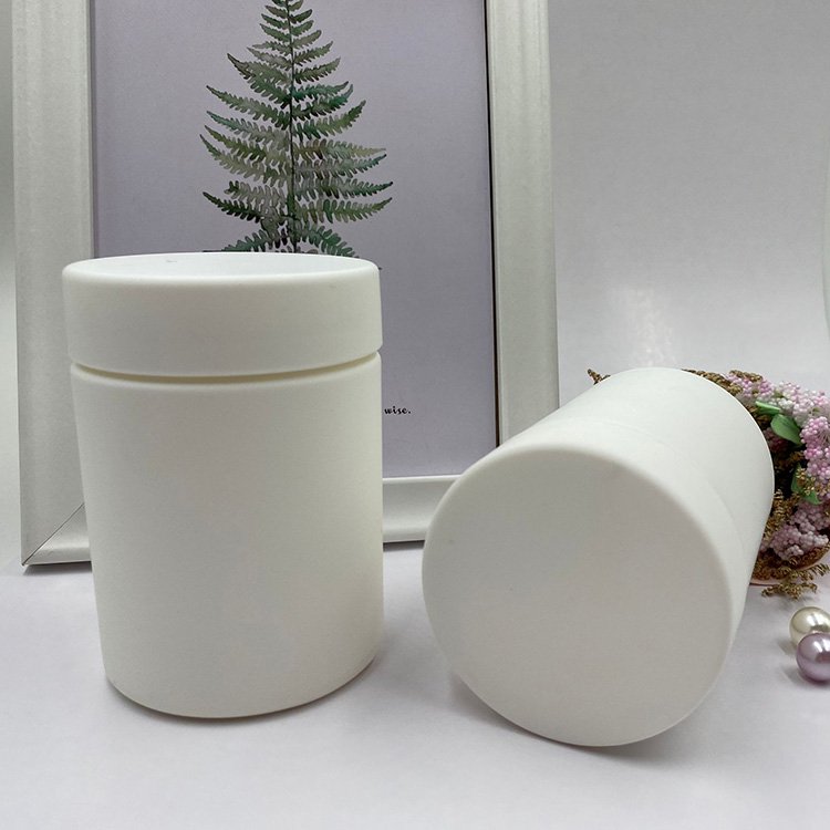 Latest Sports Nutrition Pharmaceutical Healthcare hdpe plastic vitamin supplement bottles with White Soft touch Process Jar