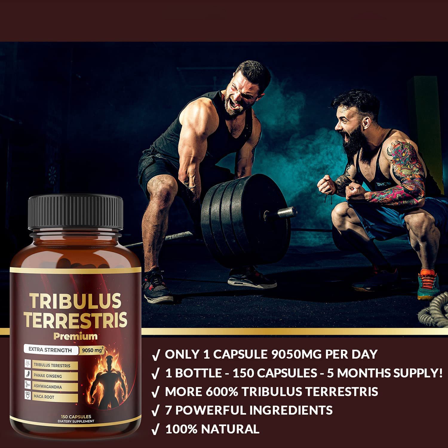 OEM Healthcare Supplements Men Enhancement Energy Test Booster Maca Tongkat ali Tribulus Terrestris Capsules