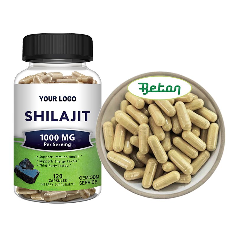 Private Label Natural Sample Healthcare Supplement Shilajit Resin Pure Himalayan Extract Fulvic Acid 90 Capsules In Bag/Bottle