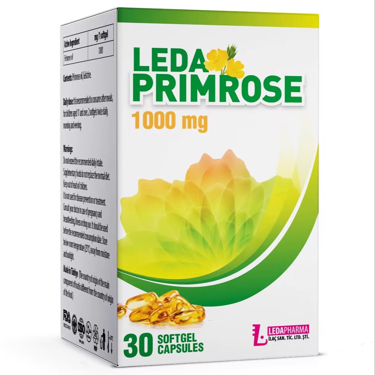 Most Preferred High Quality Wholesale Herbal Supplement Product - Food Supplement - LEDA PRIMROSE 30 SOFTGEL