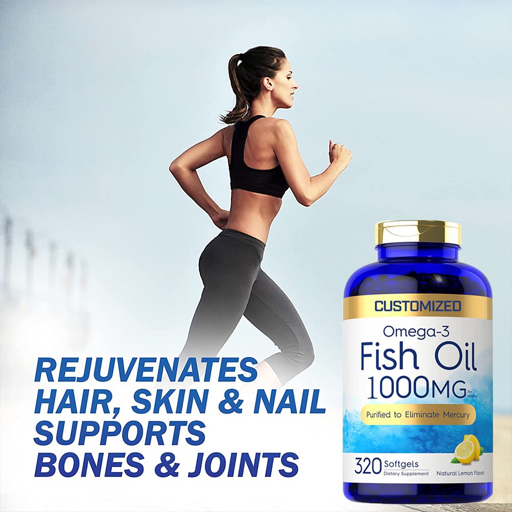 EG Private Labels Healthcare Supplements Deep Sea Fish Oil Alaska DHA EPA Omega-3 Fish Oil 1000mg Softgels Omega 3