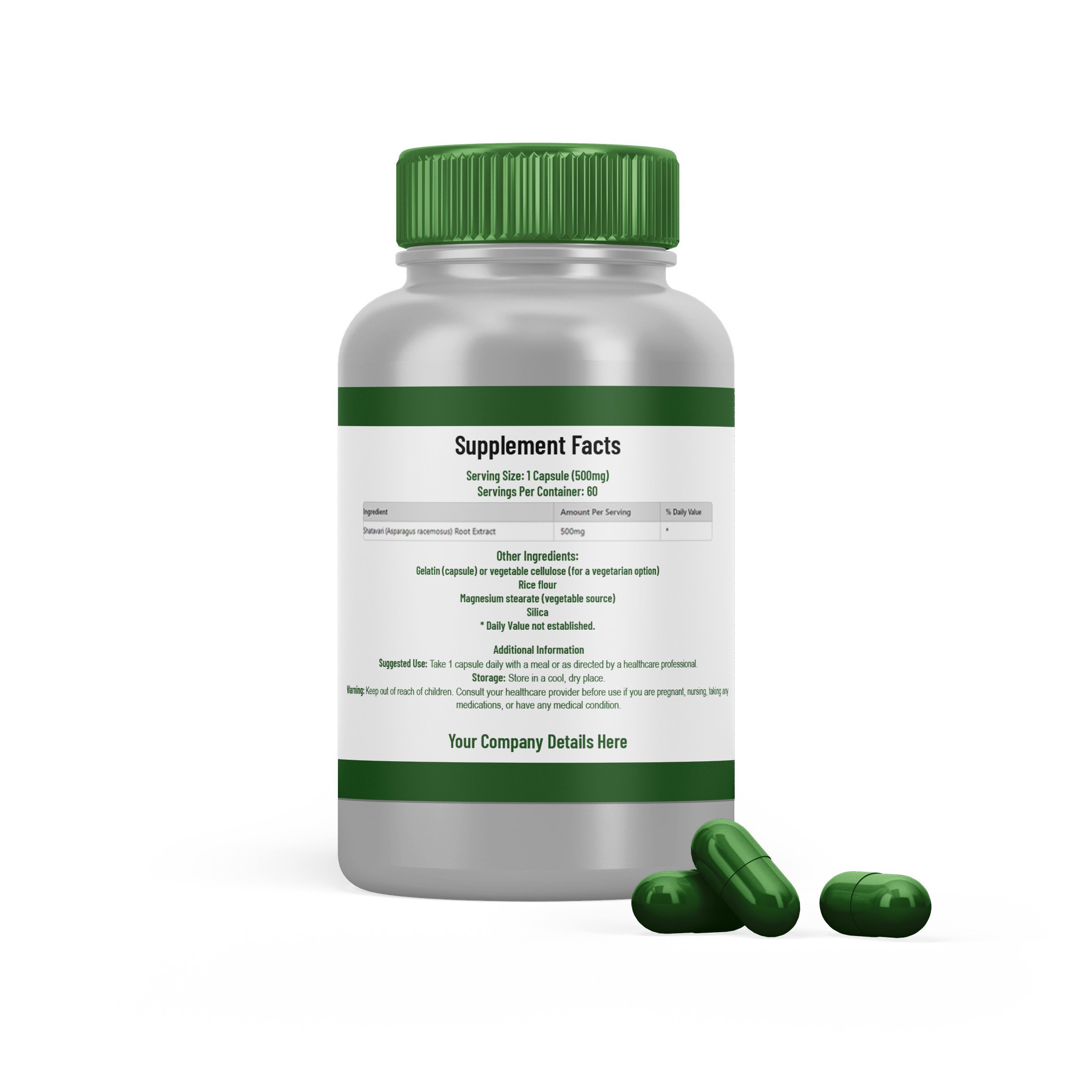 Highly demanded natural Shatavari capsule herbal extract healthcare supplement supports bulk customization for bulk buyer