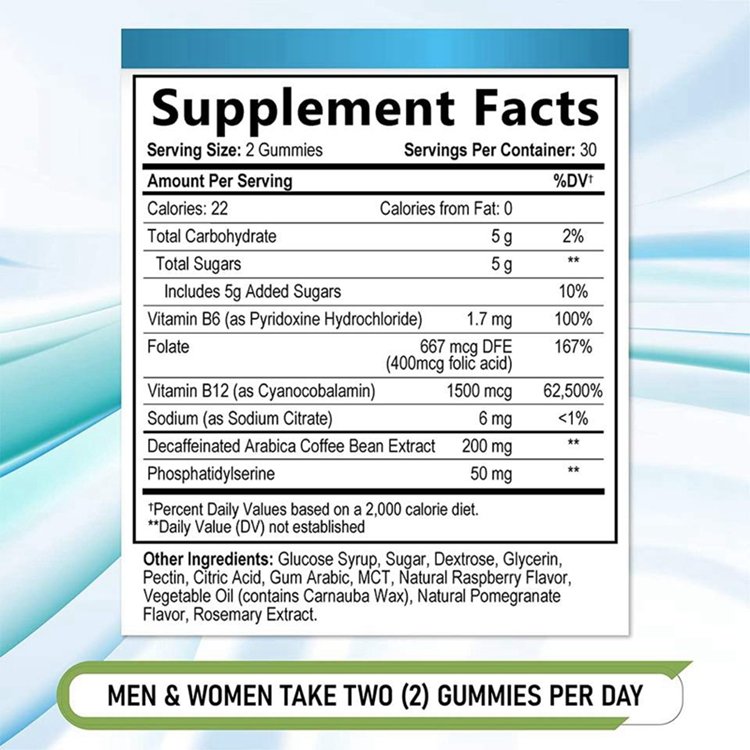 Wholesale Support Focus Enhance Memory Nootropics Brain Booster Supplement Brain Gummies