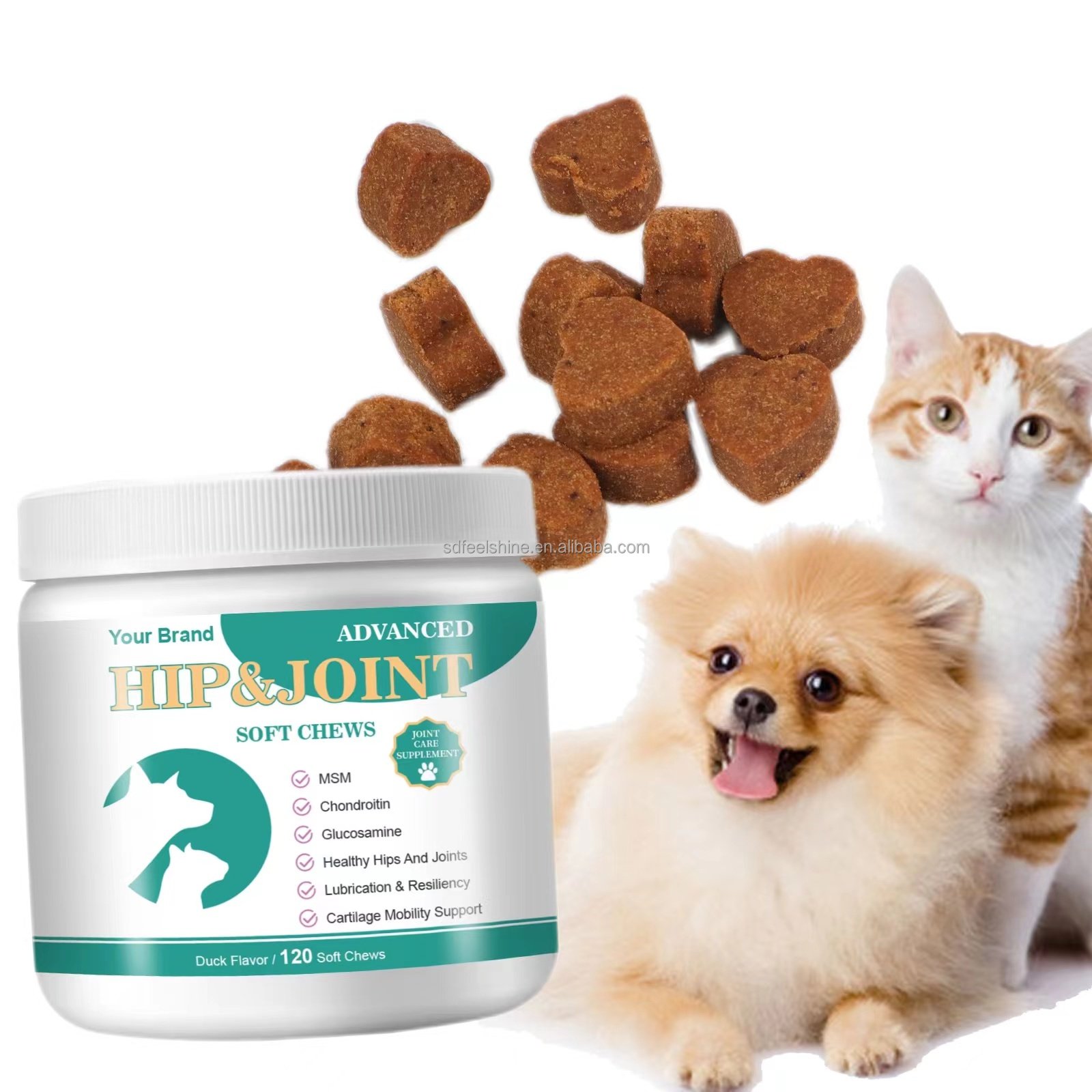Private Label Supplement With Chondroitin Turmeric & MSM Chews for Dogs Arthritis