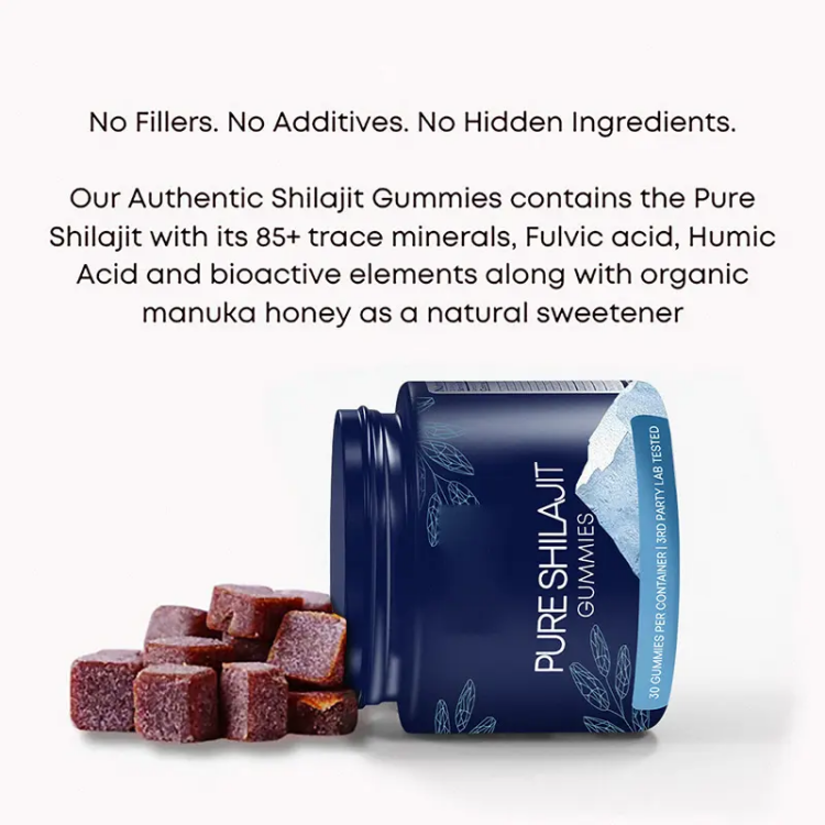 OEM Private Label Herbal Extract Dietary Supplement Wholesale Healthcare Pure Himalayan Shilajit Gummies