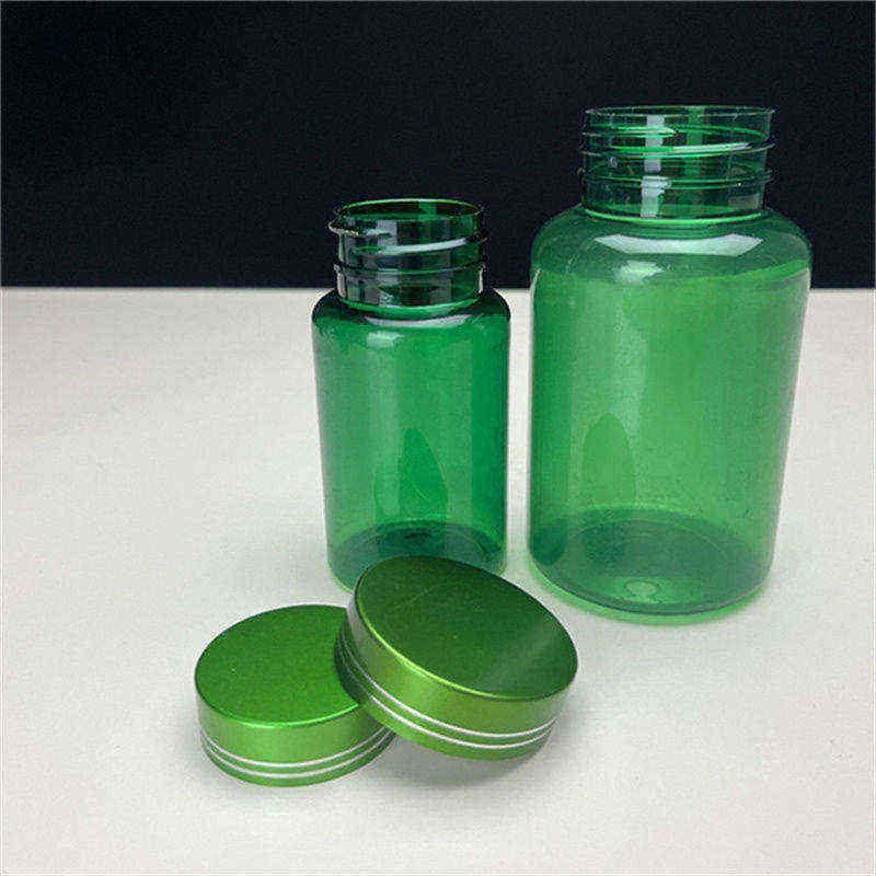 Empty plastic pet 100cc 38/400 Healthcare Vitamin pharmaceutical supplement round cylinder bottle dark capsules pill