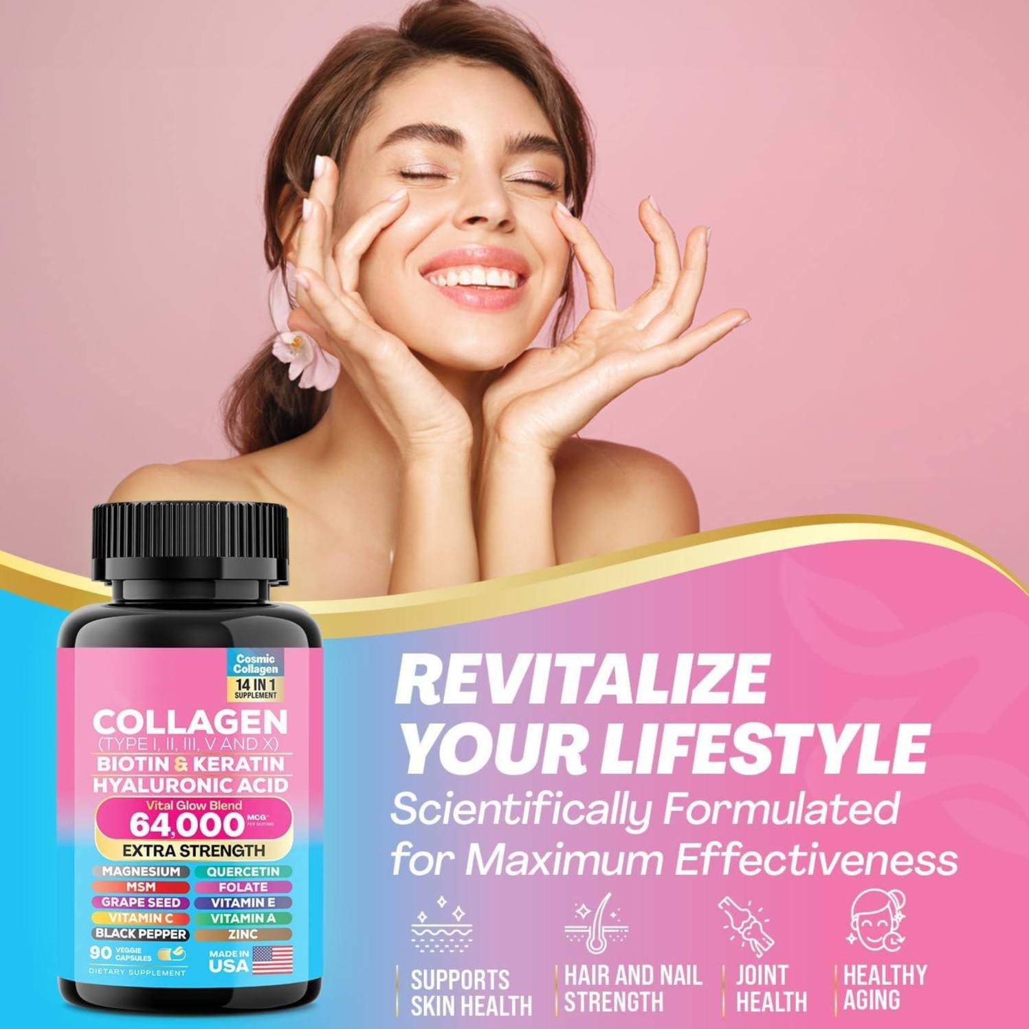 Private label collagen capsule Beauty Hair Skin collagen gummies pills Collagen supplement for skin care Whitening Capsules