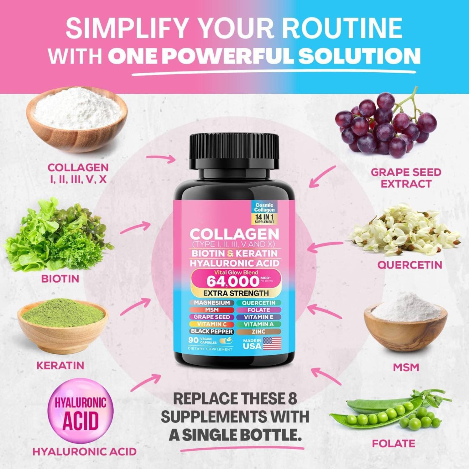 Private label collagen capsule Beauty Hair Skin collagen gummies pills Collagen supplement for skin care Whitening Capsules