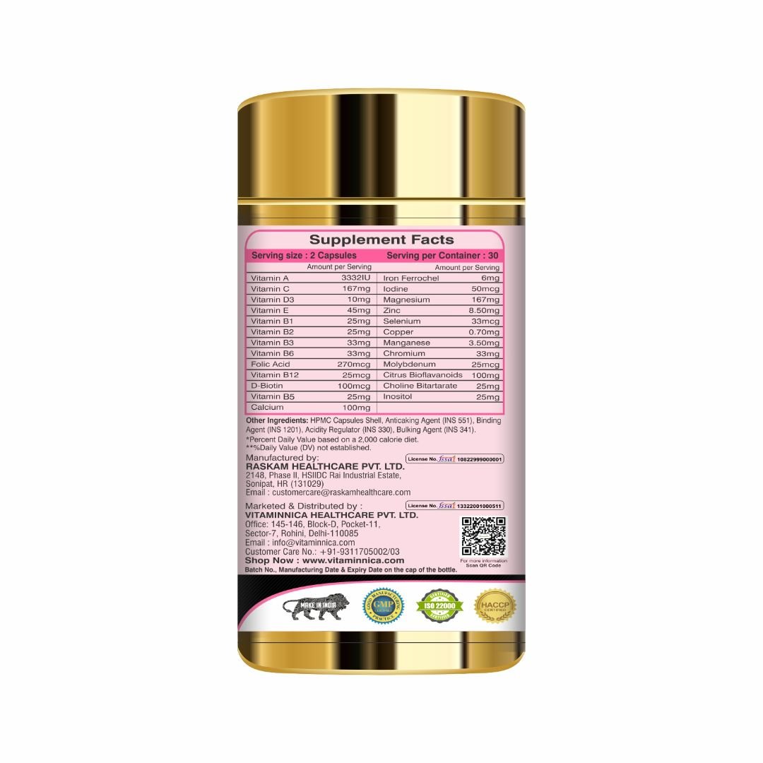 OEM Supplement Vitaminnica VITA NATAL PRENATAL Capsules for Pregnancy Mom and Baby Health